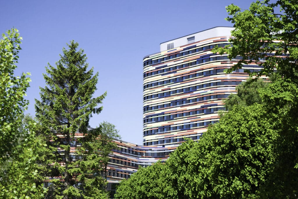 Foto vom höchsten Turm des Bürogebäudes